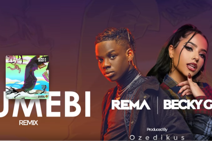 Rema features Becky G on, 'Dumebi  (Remix).' (Jonzing/Mavin)