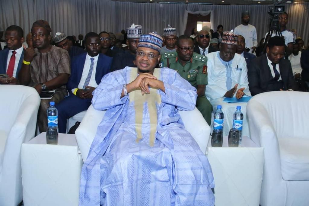 Minister of Communications and Digital Economy, Dr. Isa Ali Ibrahim Pantami at the Annual Cyber Security Conference organised by the Nigerian Communications Commission (NCC) at the Transcorp Hilton Hotel, Abuja. [Twitter/@FMoCDENigeria]