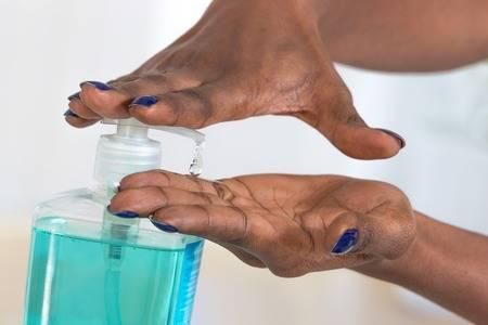 Hand sanitizer can double up as nail polish remover (es123rf)