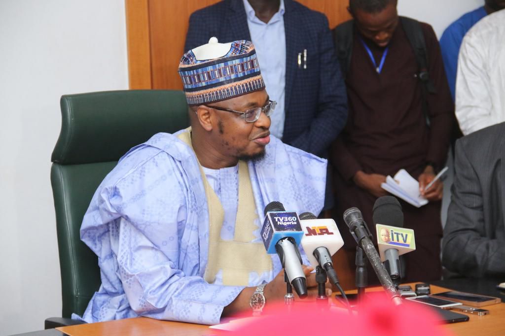 Minister of Communications and Digital Economy, Dr. Isa Ali Ibrahim Pantami at the Annual Cyber Security Conference organised by the Nigerian Communications Commission (NCC) at the Transcorp Hilton Hotel, Abuja. [Twitter/@FMoCDENigeria]