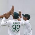 Bangladesh's Nayeem Hasan took five wickets in Zimbabwe's second innings