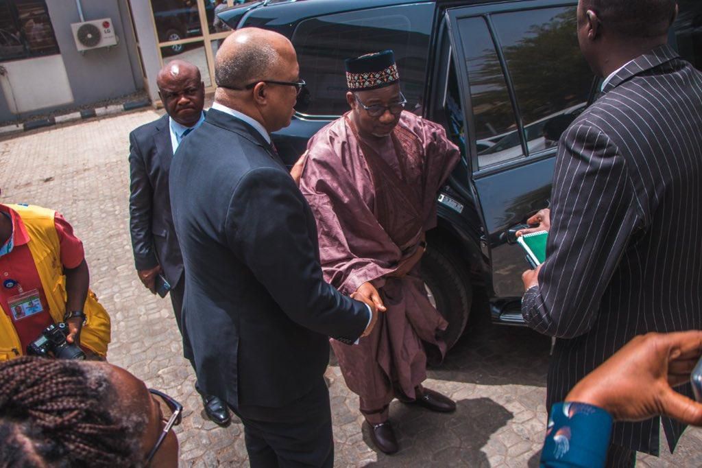 Bauchi State governor, Bala Mohammed, met with the director general of the Nigeria Centre for Disease Control (NCDC), Chikwe Ihekweazu, shortly after returning from Germany, a high-risk country [NCDC]