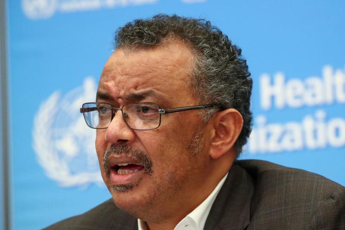 Director-General of the World Health Organization (WHO) Tedros Adhanom Ghebreyesus speaks during a news conference after a meeting of the Emergency Committee on the novel coronavirus (2019-nCoV) in Geneva, Switzerland January 30, 2020. REUTERS/Denis Ba...