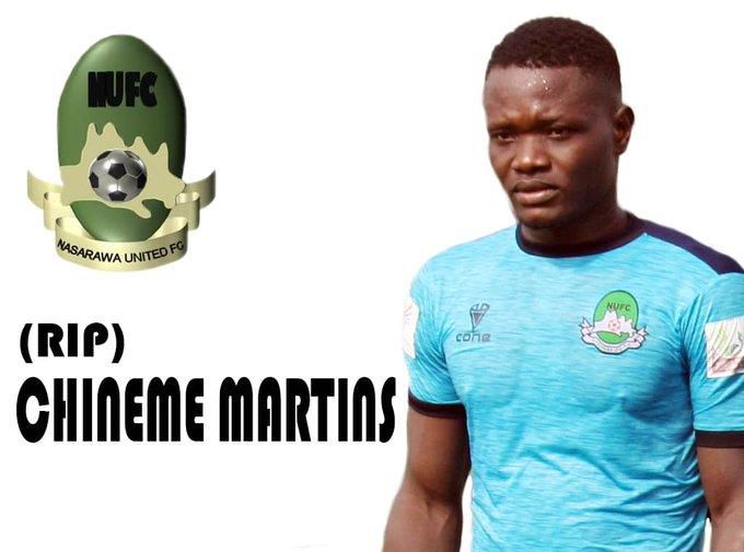 Chineme Martins passed after slumping during an NPFL game (Twitter/Nasarawa United)