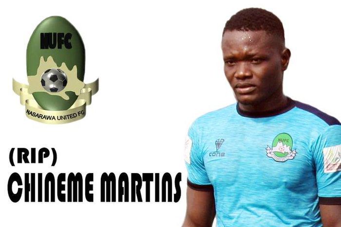 Chineme Martins passed after slumping during an NPFL game (Twitter/Nasarawa United)