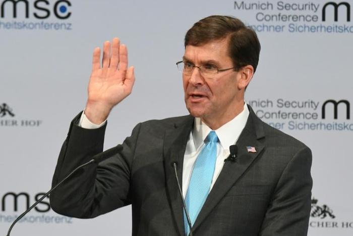 US Secretary for Defence Mark Esper said Huawei was the 'poster child' for China's 'nefarious strategy' to infiltrate and dominate crucial Western infrastructure