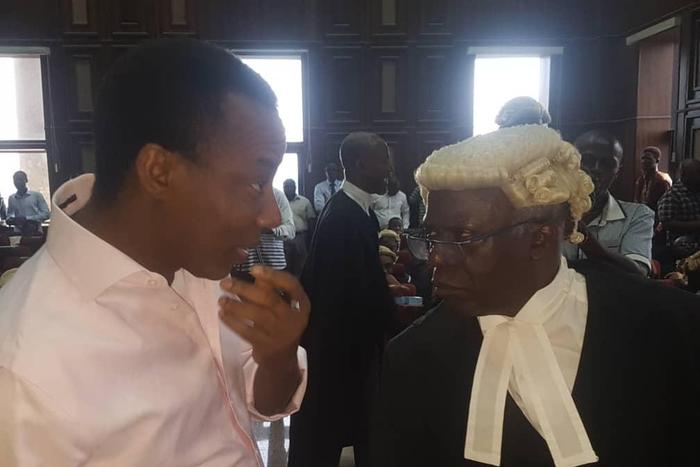 Omoyele Sowore and his lawyer, Femi Falana