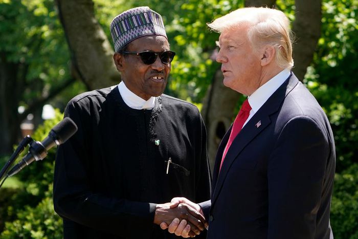 US President Donald Trump and Nigeria's President Muhammadu Buhari