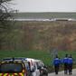 Police at the site where a TGV train derailed near Ingenheim, eastern France, on Thursday.