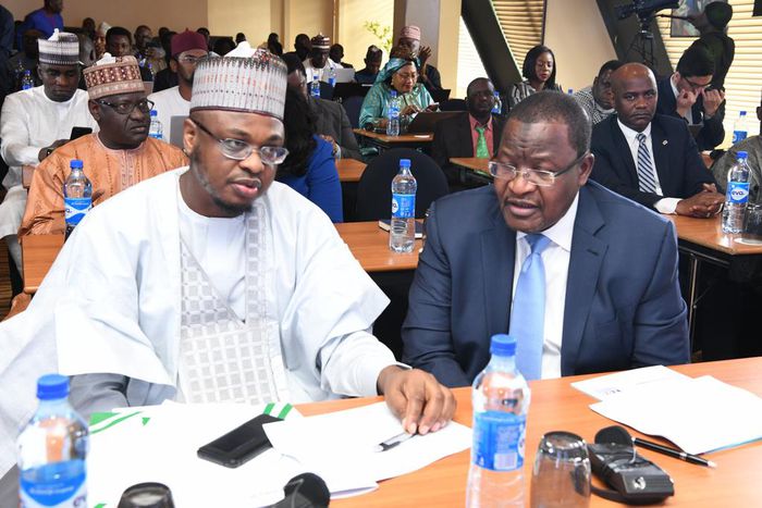 Dr. Isa Pantami, Minister of Communications & Digital Economy (Left) and Prof. Umar Danbatta, Executive Vice Chairman/CEO, NCC at the event.