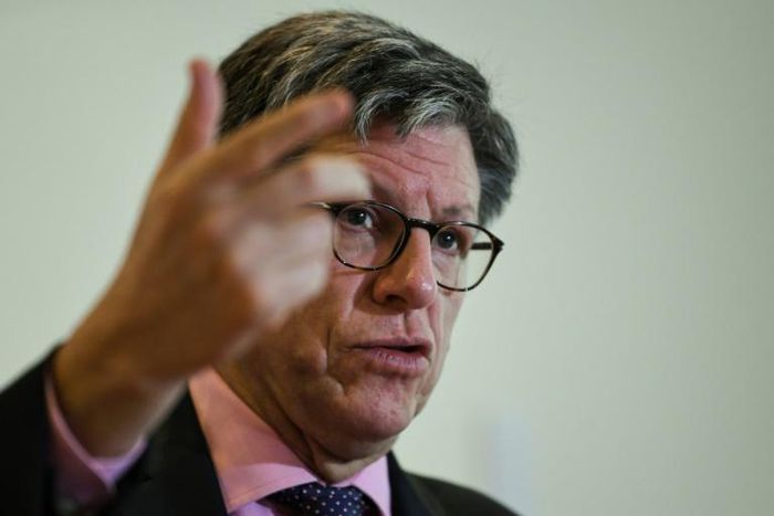 The Americas director of  Human Rights Watch, Jose Miguel Vivanco, speaks during a press conference in Mexico City during which the NGO released a scathing report on human rights in Mexico