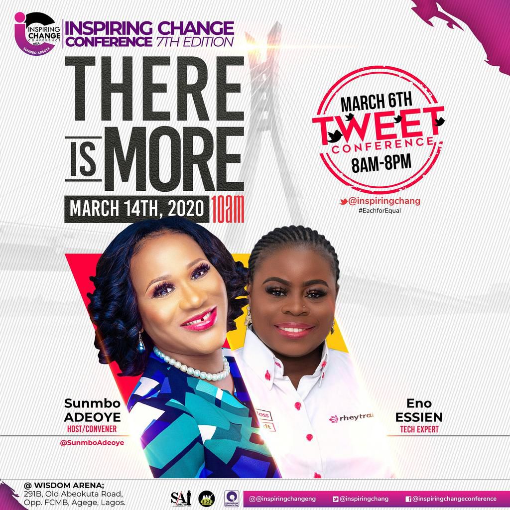 What to expect at the upcoming most anticipated inspiring change Twitter Conference 2020; panelists unveiled