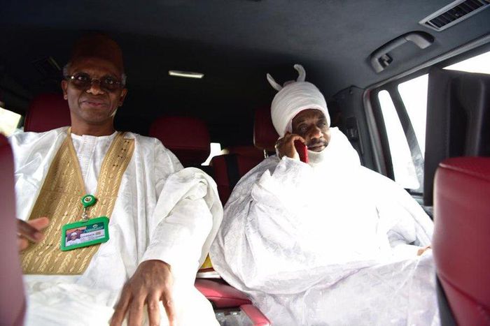 Sanusi and el-Rufai depart Nasarawa for Abuja (Twitter: @GovKaduna)