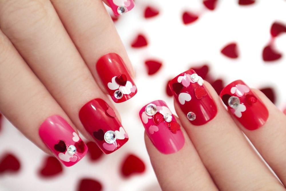 Valentine nail art