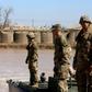 US troops supervise a training session at the Taji camp, north of Baghdad - the site of the Wednesday night rocket attack