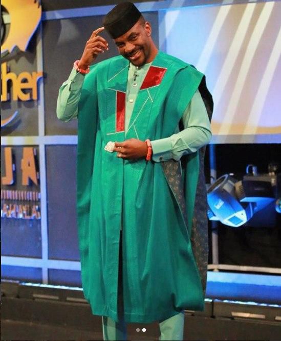 The Agbada, which Nigerian celebrity Ebuka wears in this photo inspired the design of new Super Eagles home jersey