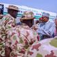 Auno attack: Buhari visits Maiduguri to condole with government, victims. [Twitter/@BashirAhmaad]