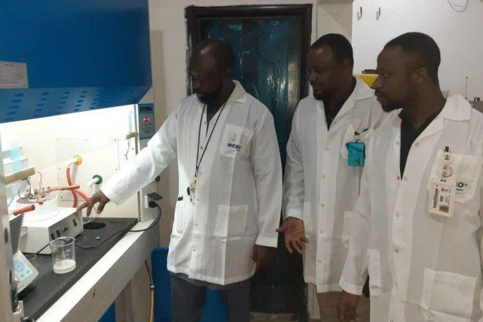 DPR officials during the inauguration of the laboratory for petroleum products analysis. [NAN]