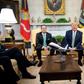 Ireland's Prime Minister Leo Varadkar and US President Donald Trump talked but there was no shaking of hands