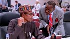 President Muhammadu Buhari with his National Security Adviser, Babagana Monguno [Presidency]
