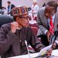 President Muhammadu Buhari with his National Security Adviser, Babagana Monguno [Presidency]