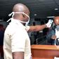 Nigerian Airports officials screening visitors coming into the country for Coronavirus. [Twitter/@MansurIB007]