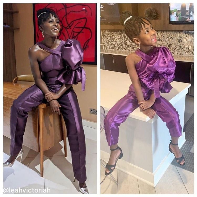 Young queens recreate Chimamanda and Lupita looks [Instagram: chimamanda_adichie]
