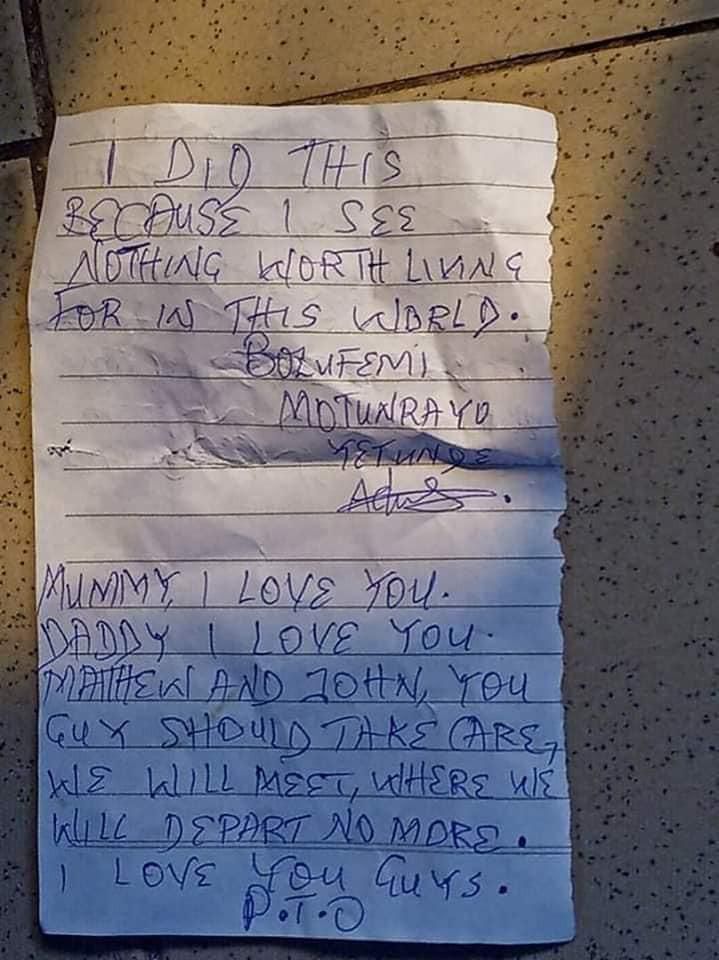 The suicide note she dropped (LIB)
