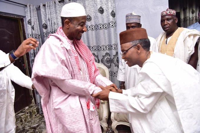 Sanusi receives El-Rufai in his Awe, Nasarawa apartment on March 13, 2020 (Twitter: @GovKaduna)