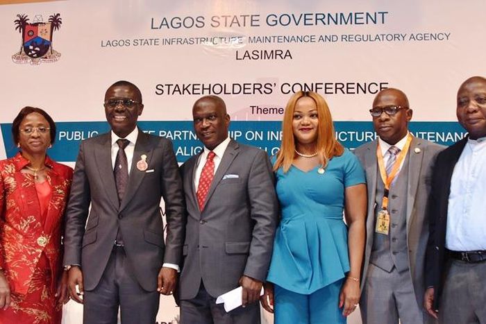 L-R: Director, Centre for International Advanced and Professional Studies, Prof. Anthony Kila; Special Adviser to the Governor on Works and Infrastructure, Engr. Aramide Adeyoye; Governor Babajide Sanwo-Olu; Member House of Representatives, Epe Federal...