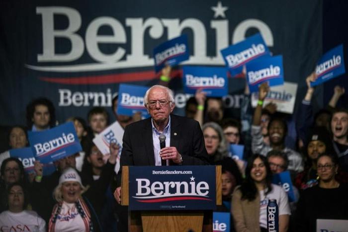 Senator Bernie Sanders, the current frontrunner in the Democratic White House race, could build an insurmountable lead on Super Tuesday, with contests in 14 states including Virginia -- he is seen here at a rally in the state capital Richmond