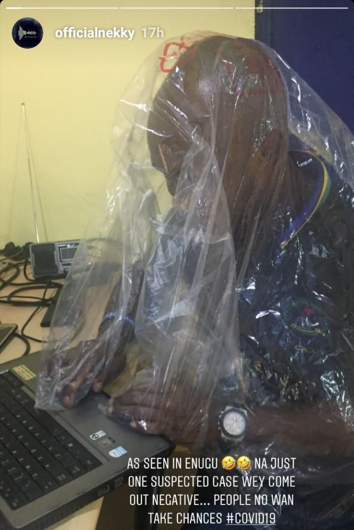 Police officer’s new protection against COVID-19 is ‘one-in-town’ (photos)