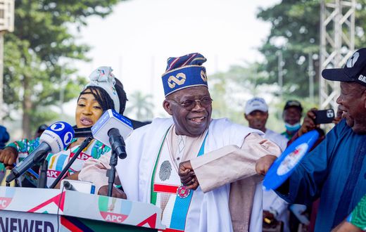 President Bola Tinubu (middle) at a campaign rally in Cross Rivers State.  [Facebook]