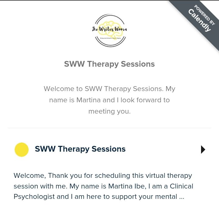 She Writes Woman (Helpline / Teletherapy)