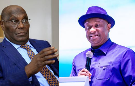 L-R: Former Vice President Atiku Abubakar and Minister of Aviation, Festus Keyamo. [Getty Images/X, formerly Twitter]