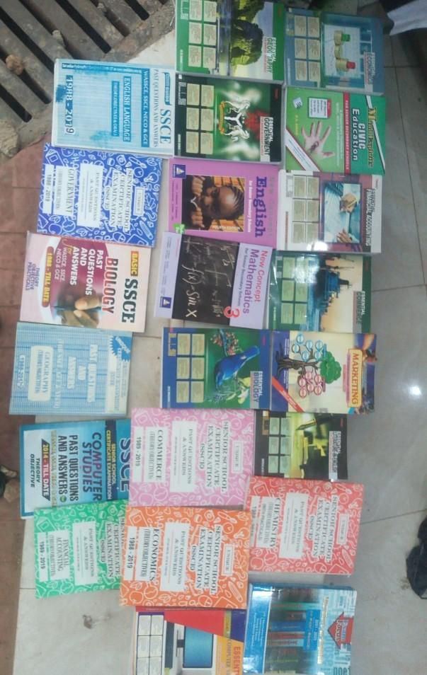 Some of the text books donated to the Government Secondary School Asa, Kwara State.