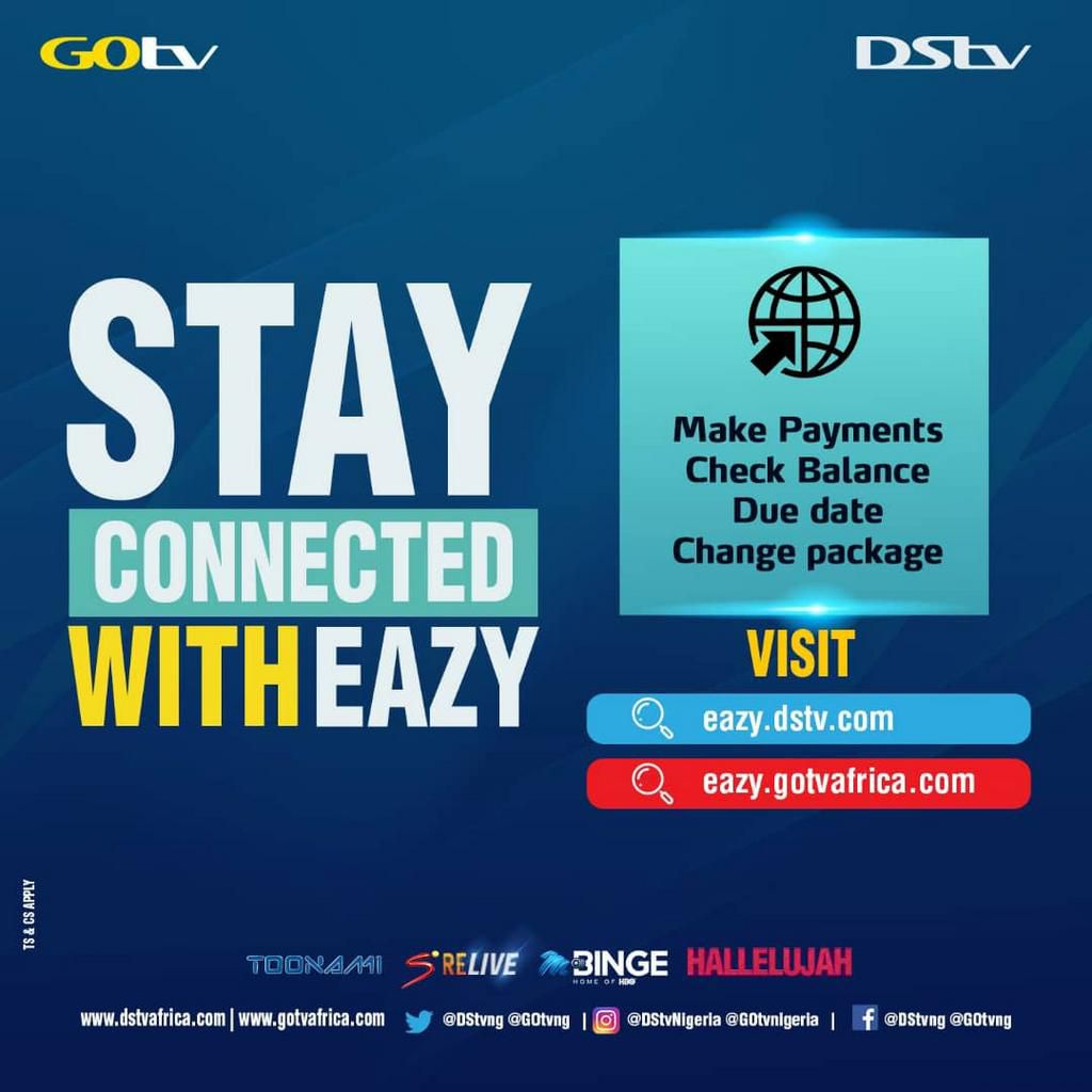 You can DIY with DStv self-service option as you stay at home