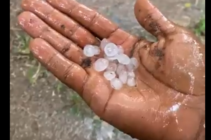 Hailstones in Abuja on May 18, 2020 (Chine Ezekwesili)
