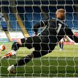Leicester goalkeeper Kasper Schmeichel saved Neal Maupay's penalty