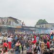Hundreds of protesters gathered to demand the reopening of the Kinshasa market