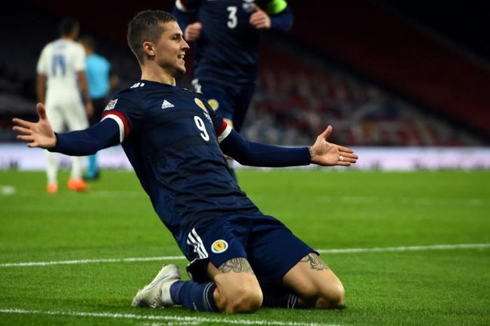 Aussie rules: Australian-born Lyndon Dykes scored his second goal for Scotland in a 1-0 win over Slovakia