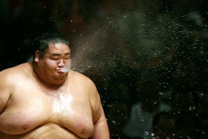 Sumo wrestlers are revered in Japan