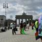The route of the human chain -- stretching from the world-famous Brandenburg Gate past the landmark Communist-era TV tower at Alexanderplatz and into the ethnically diverse Neukoelln district -- had to be extended to accommodate the numbers