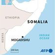 Map of Somalia locating the capital Mogadishu, where gunmen stormed a hotel Sunday