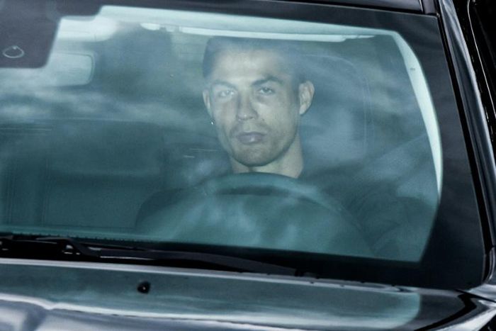 Cristiano Ronaldo arrives to resume training with Juventus.