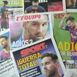 Front page news: Lionel Messi's wish to quit Barcelona made headlines around the world