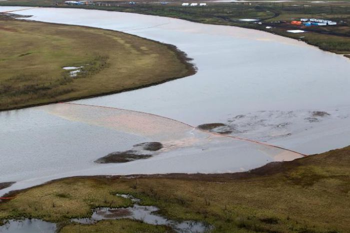 The pollution spread after 21,000 tonnes of diesel leaked when a fuel reservoir collapsed on May 29