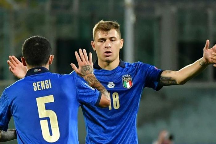 Stefano Sensi scored Italy's goal as they failed to continue their record run of winning matches