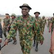 Chief of Army staff Lit-Gen. Tukur Buratai leading troops out on a parade [Twitter/@HQNigerianArmy]