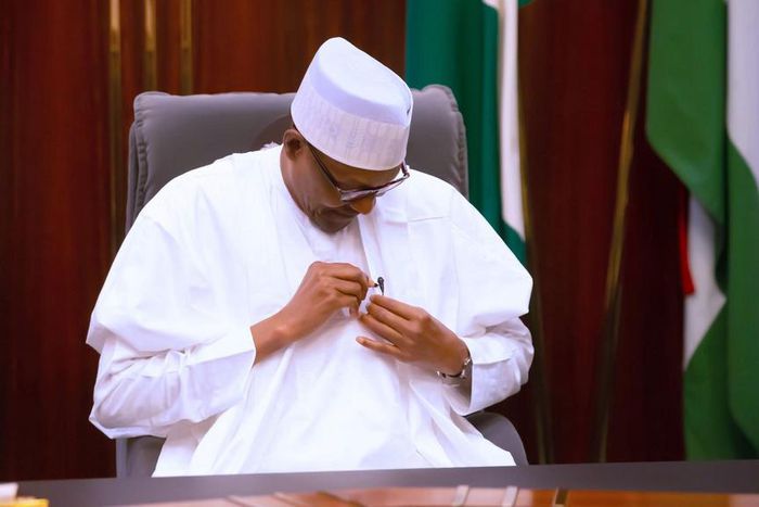 President Muhammadu Buhari. [Twitter@BashirAhmaad]